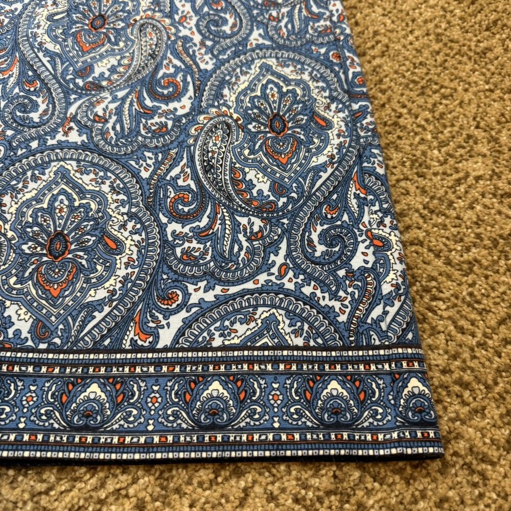 Talbots Blue Floral Paisley Shift Sleeveless Knit Stretch Womens Small EUC - Picture 4 of 8